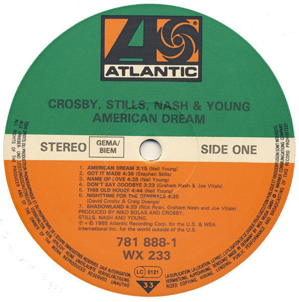 Crosby, Stills, Nash & Young - American Dream | Near Mint (NM) Near Mint (NM)-