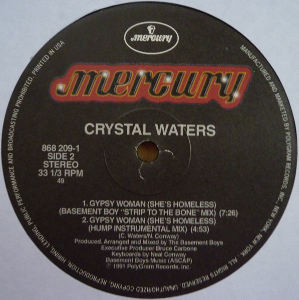 Crystal Waters - Gypsy Woman (She's Homeless) | Mint (M) Generic-