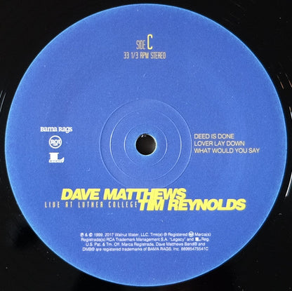 Dave Matthews & Tim Reynolds Live At Luther College RCA, Bama Rags Records Box, 150 + 4xLP, Album, RE Mint (M) Mint (M)-