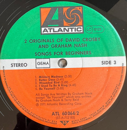 David Crosby / Graham Nash - 2 Originals Of David Crosby & Graham Nash | Near Mint (NM) Near Mint (NM)-