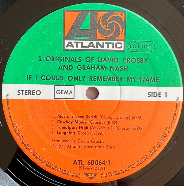 David Crosby / Graham Nash - 2 Originals Of David Crosby & Graham Nash | Near Mint (NM) Near Mint (NM)-