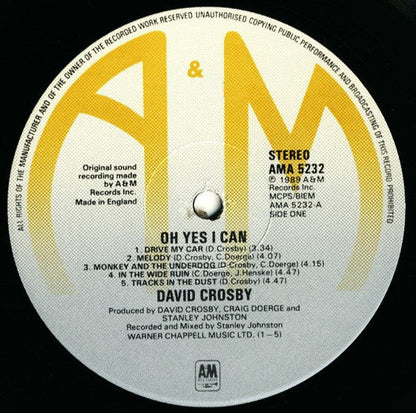 David Crosby - Oh Yes I Can | Near Mint (NM) Near Mint (NM)-