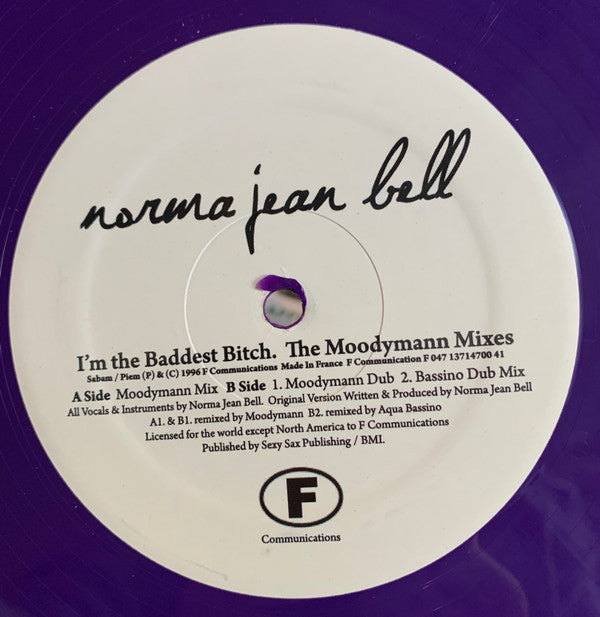 Norma Jean Bell - I'm The Baddest Bitch (The Moodymann Mixes)(BLACK VINYL) | Mint (M) Mint (M)-