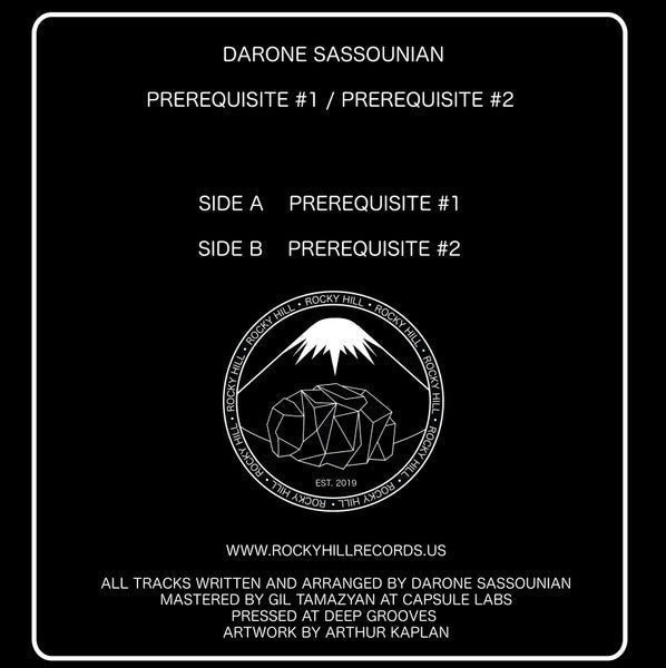Darone Sassounian - Prerequisite #1 / Prerequisite #2 (12" VINYL) | Mint (M) Mint (M)-