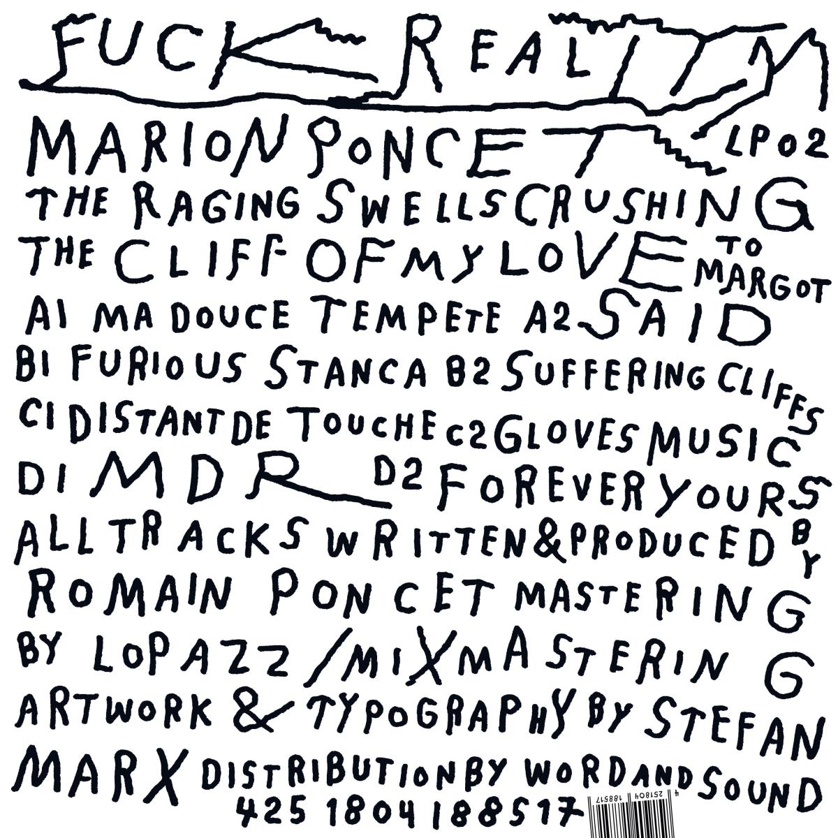 Marion Poncet - (PRESALE 09/18/26) The Raging Swells Crushing The Cliff Of My Love (VINYL 2xLP Fuck Reality FCKRLTYLP02 2026) | NEW-