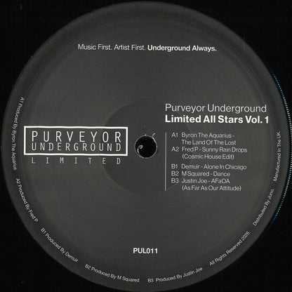Various - Purveyor Underground Limited All Stars Vol 1 (VINYL 12" Purveyor Underground Limited PUL011) | NEW Mint (M) Mint (M)-