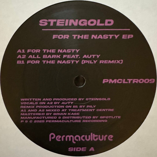 Steingold - For The Nasty EP (VINYL) | Mint (M) Mint (M)-