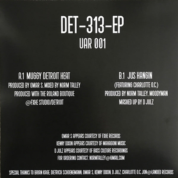 Norm Talley - Det-313-EP (12" VINYL) | Mint (M) Mint (M)-