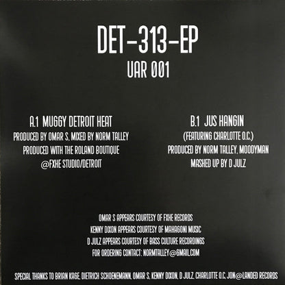 Norm Talley - Det-313-EP (12" VINYL) | Mint (M) Mint (M)-