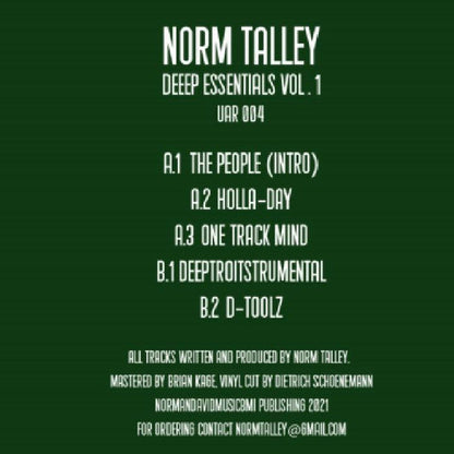 Norm Talley - Deep Essentials Vol. 1 (12" VINYL) | Mint (M) Mint (M)-