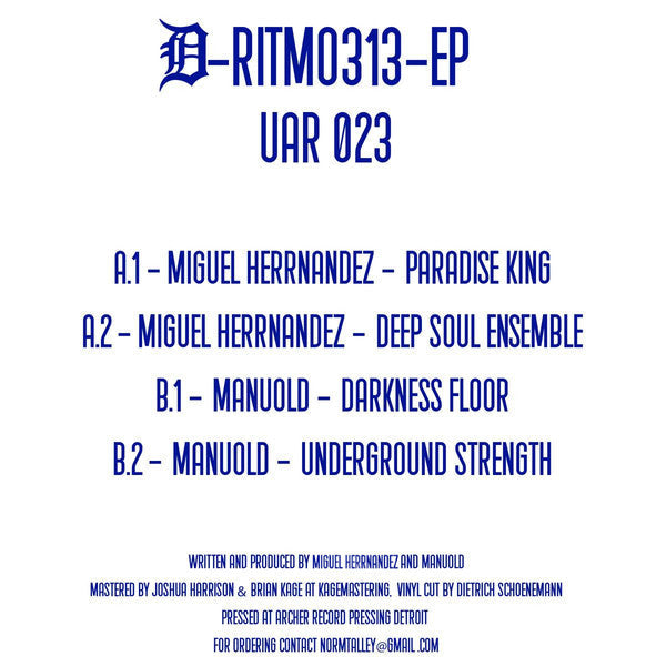 Miguel Herrnandez - D-Ritmo 313 EP (VINYL) | Mint (M) Mint (M)-