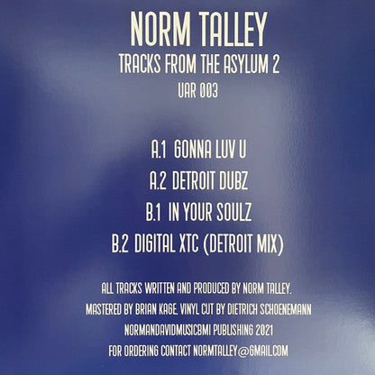 Norm Talley - Tracks From The Asylum 2 (12" VINYL) |-