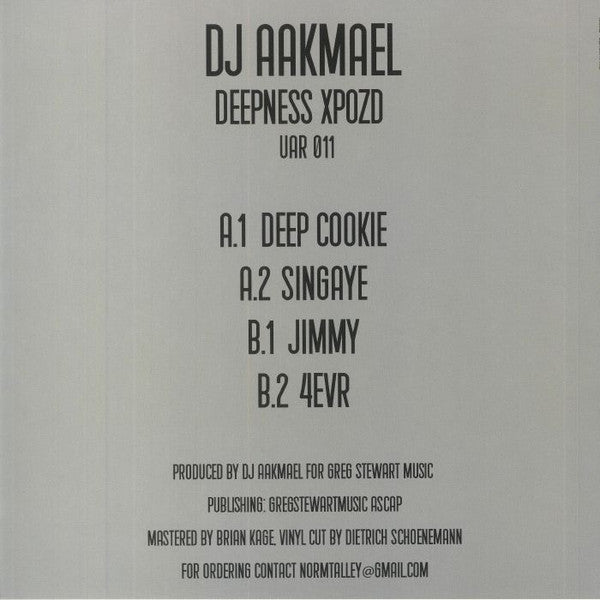 DJ Aakmael - Deepness Xpozd (12" VINYL) | Mint (M) Mint (M)-