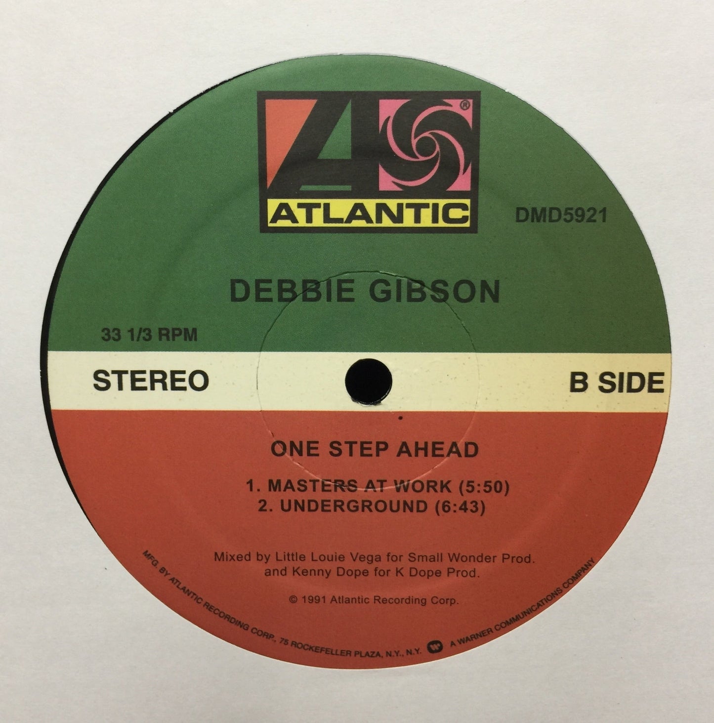Debbie Gibson - ONE STEP AHEAD (LOUIE VEGA / KENNY GONZALEX REMIXES)(VINYL) | Mint (M) Mint (M)-