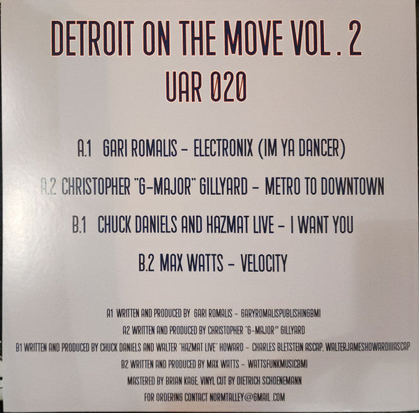 Various - Detroit On The Move Vol. 2 (12") | Mint (M) Mint (M)-