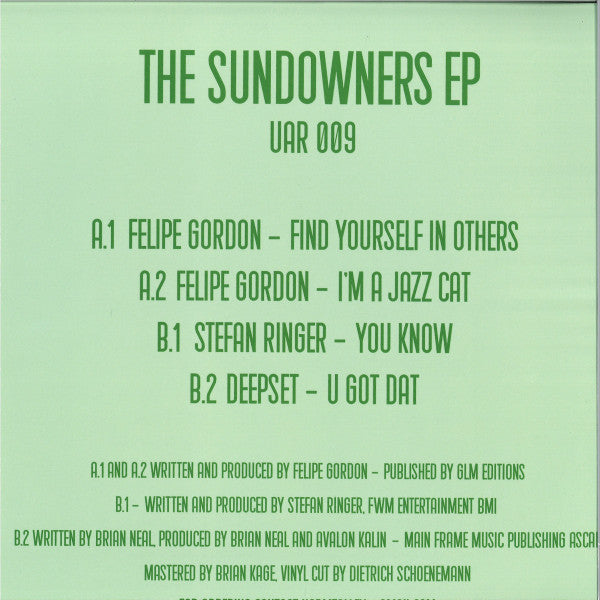 Various - The Sundowners EP (12" VINYL) | Mint (M) Mint (M)-