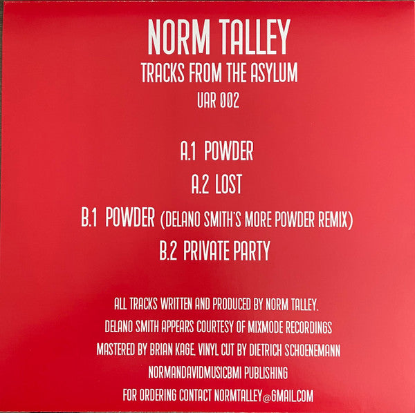 Norm Talley - Tracks From The Asylum (12" VINYL) | Mint (M) Mint (M)-