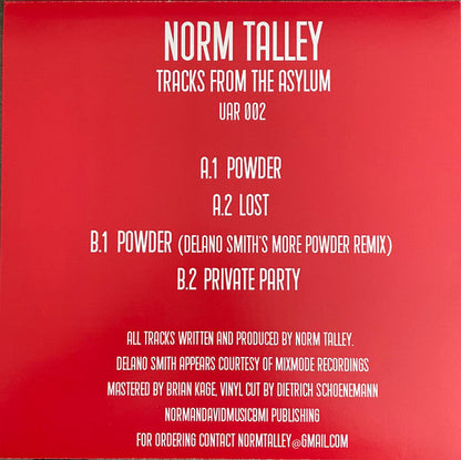 Norm Talley - Tracks From The Asylum (12" VINYL) | Mint (M) Mint (M)-