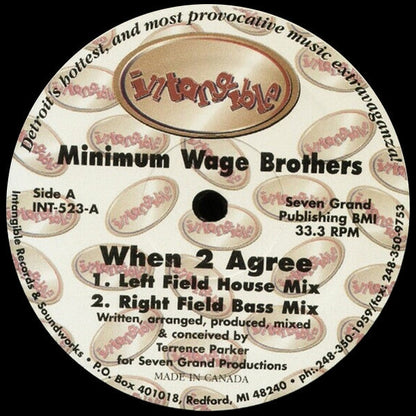 Minimum Wage Brothers - When 2 Agree (VINYL) | Excellent+ (EX+) Generic-
