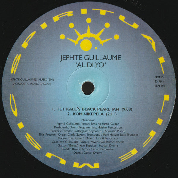 Jephté Guillaume - Al Di Yo (2xVINYL) | Near Mint (NM) Near Mint (NM)-