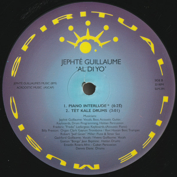 Jephté Guillaume - Al Di Yo (2xVINYL) | Near Mint (NM) Near Mint (NM)-
