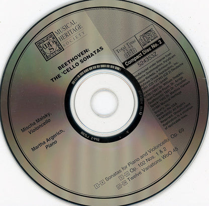 Ludwig van Beethoven - Mischa Maisky, Martha Arger - Die Cellosonaten (2xCD) | Near Mint (NM) Near Mint (NM)-