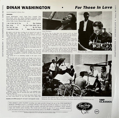 Dinah Washington - For Those In Love (VINYL / VMP) | Mint (M) Mint (M)-