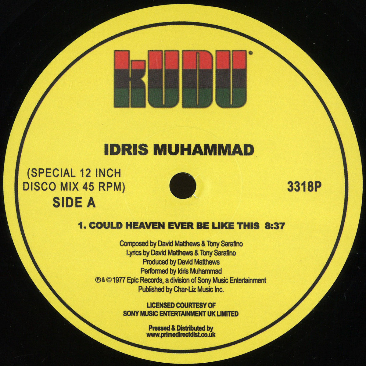 Idris Muhammad - Could Heaven Ever Be Like This / Tasty Cakes & Turn This Mutha Out (VINYL 12" KUDU 3318P) | NEW Mint (M) Mint (M)-