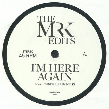 I'm Here Again / Time Of The Season 7" | Mint (M) Generic-