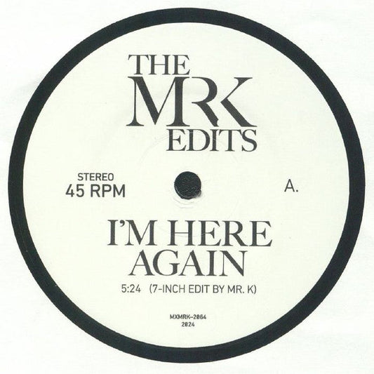 I'm Here Again / Time Of The Season 7" | Mint (M) Generic-