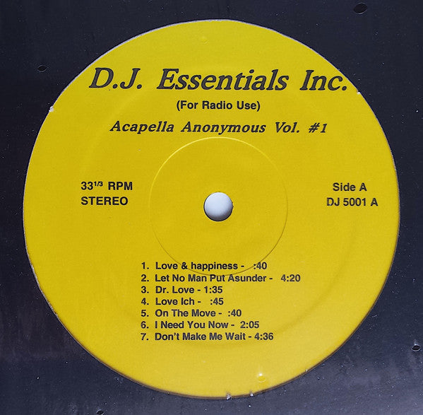 Acapella Anonymous Vol. #1 | Mint (M) Generic-