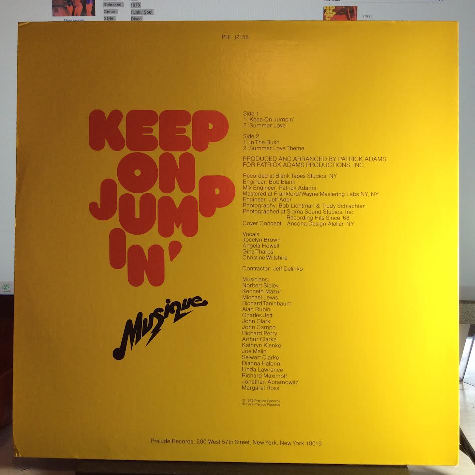 Musique - Keep On Jumpin' (VINYL LP Prelude Records ‎– PRL 12158) | USED Excellent+ (EX+) Excellent+ (EX+)-