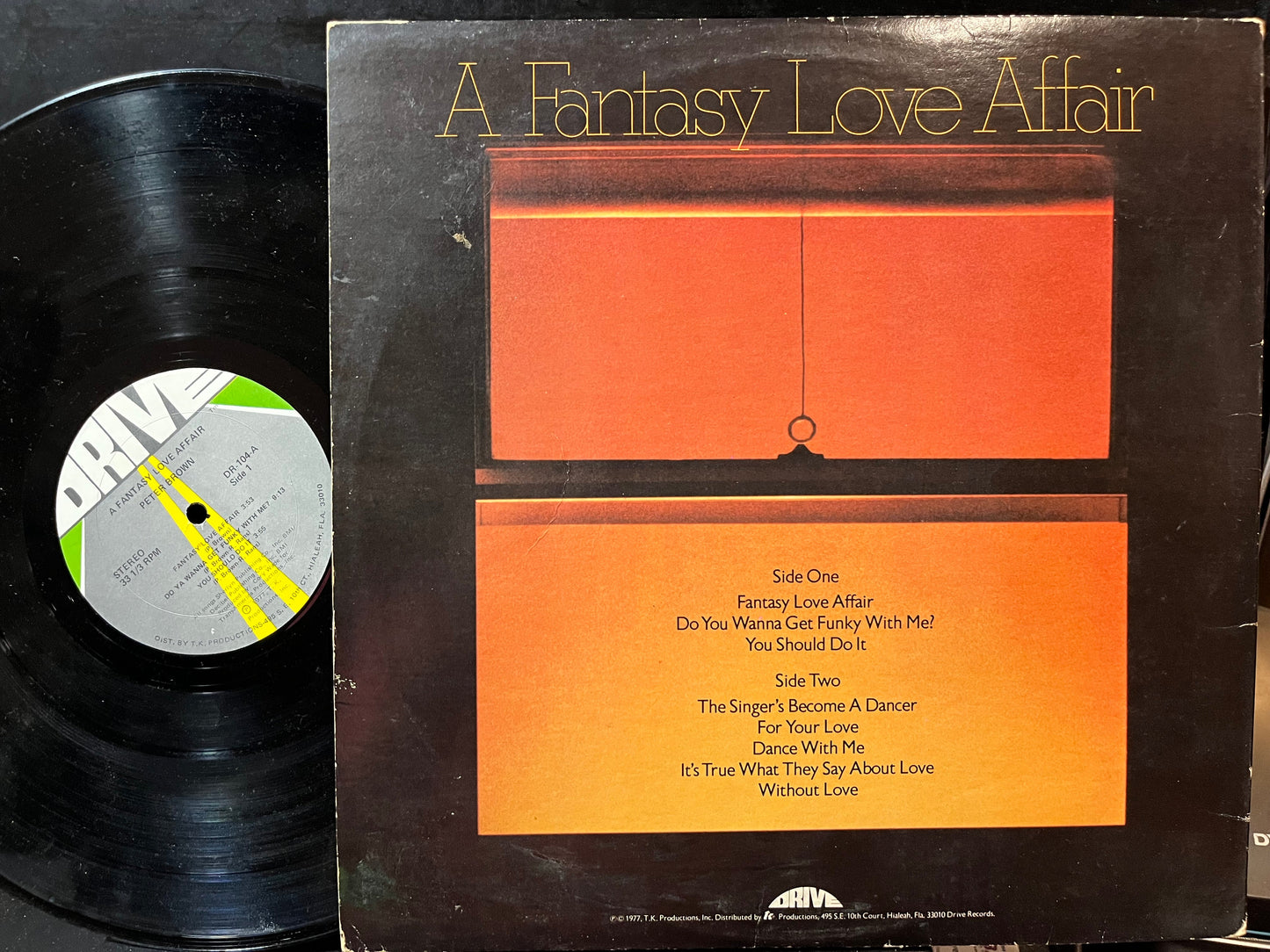 Peter Brown (2) - A Fantasy Love Affair (VINYL LP Drive DR-104 1977) | Excellent (EX) Excellent (EX)-