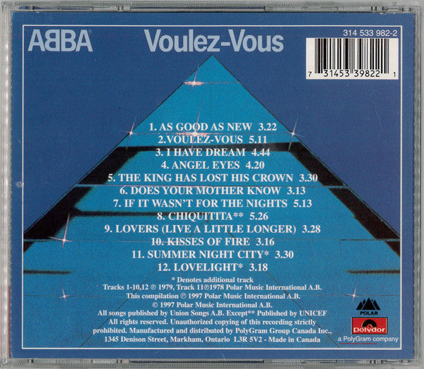 ABBA - Voulez-Vous (CD CANADA) | Near Mint (NM) Excellent+ (EX+)-