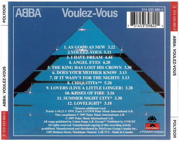 ABBA - Voulez-Vous (CD CANADA) | Near Mint (NM) Excellent+ (EX+)-