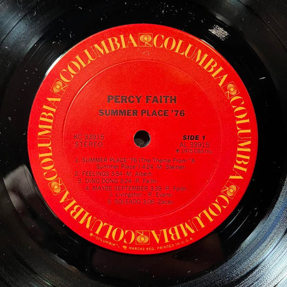 Percy Faith - Summer Place '76 ( VINYL) | Near Mint (NM) Near Mint (NM)-