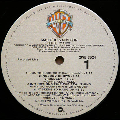 Ashford & Simpson - Performance | Near Mint (NM) Excellent (EX)-
