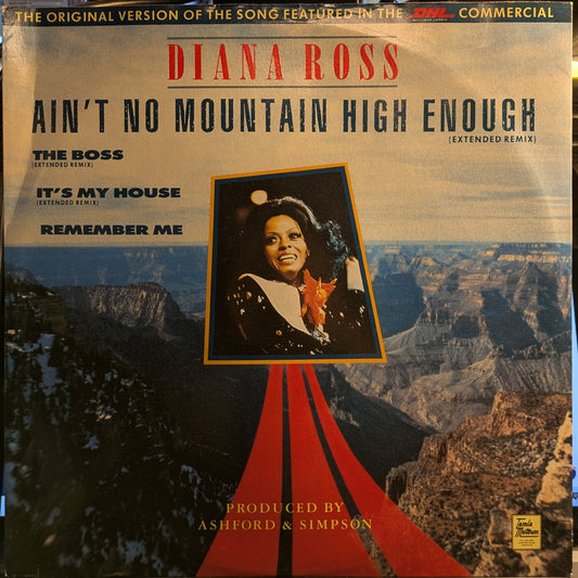 Diana Ross - Ain't No Mountain High Enough (Extended Remix) (VINYL) | Near Mint (NM) Very Good Plus (VG+)-