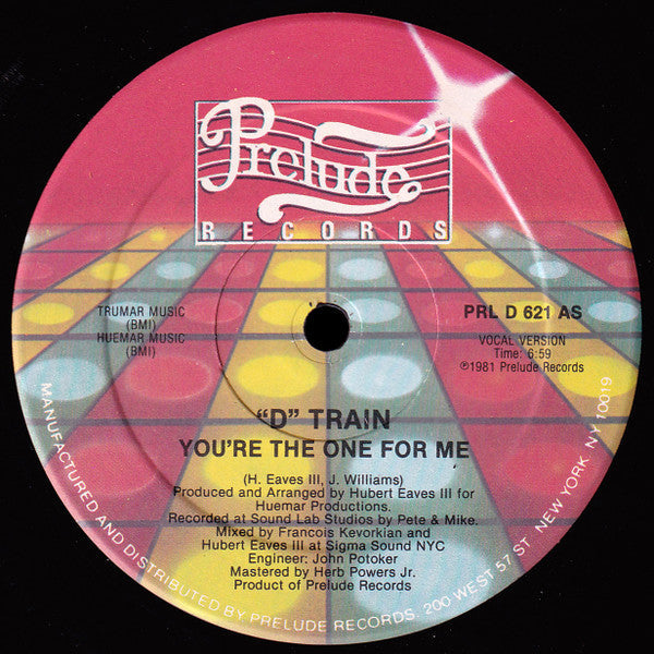 "D" Train - You're The One For Me (VINYL LP) | Near Mint (NM or M-) Very Good Plus (VG+)-