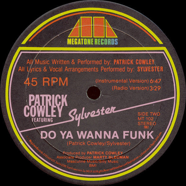 Patrick Cowley Featuring Sylvester - Do Ya Wanna Funk (VINYL LP) | Near Mint (NM or M-) Excellent (EX)-
