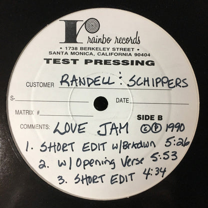 Randell & Schippers - Love Jam (VINYL LP) | Near Mint (NM or M-) Generic-