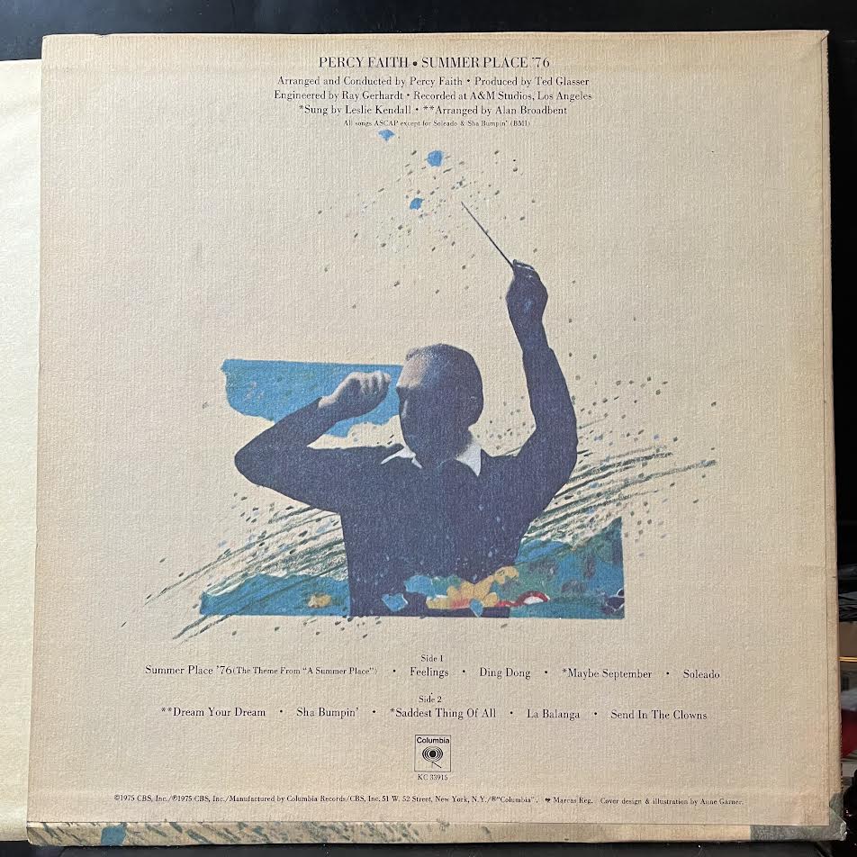 Percy Faith - Summer Place '76 ( VINYL) | Near Mint (NM) Near Mint (NM)-