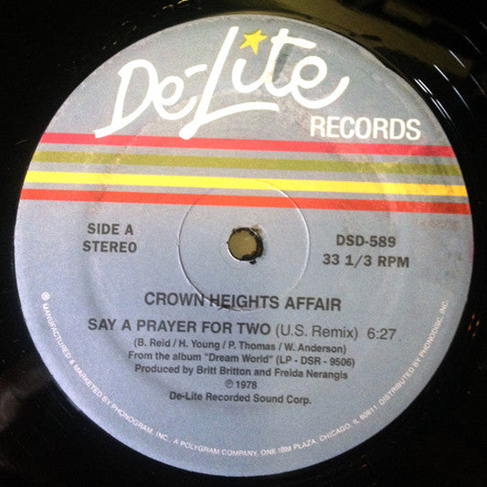 Crown Heights Affair - Say A Prayer For Two (U.S. Remix) / Dreaming A Dream | Mint (M) Mint (M)-