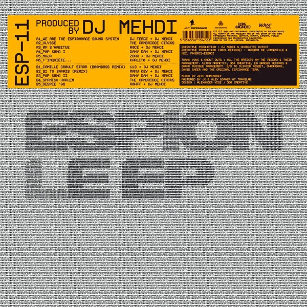 DJ MEHDI - Espion Ep (Orange Vinyl) | Mint (M) Mint (M)-
