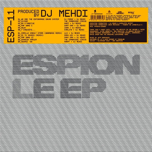 DJ MEHDI - Espion Ep (Orange Vinyl) | Mint (M) Mint (M)-