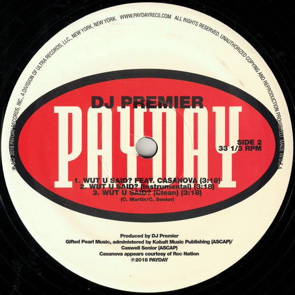 DJ Premier - Our Streets / WUT U SAID? | Mint (M) Mint (M)-