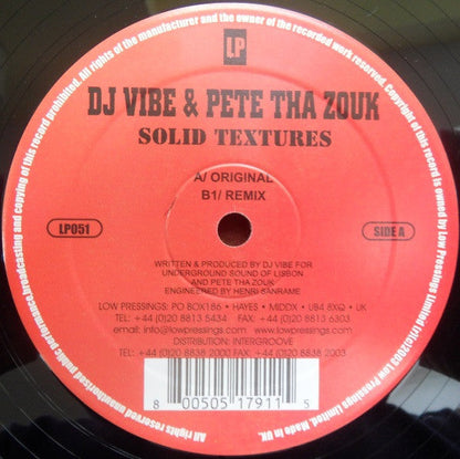 DJ Vibe & Pete Tha Zouk - Solid Textures | Good (G) Generic--