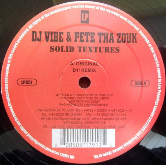 DJ Vibe & Pete Tha Zouk - Solid Textures | Good (G) Generic--