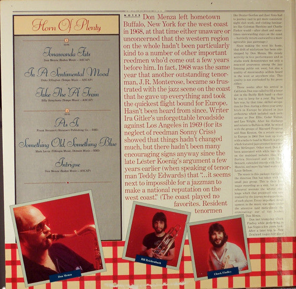 Don Menza With Chuck Findley, Bill Reichenbach (2) - Horn Of Plenty | Near Mint (NM) Near Mint (NM)-
