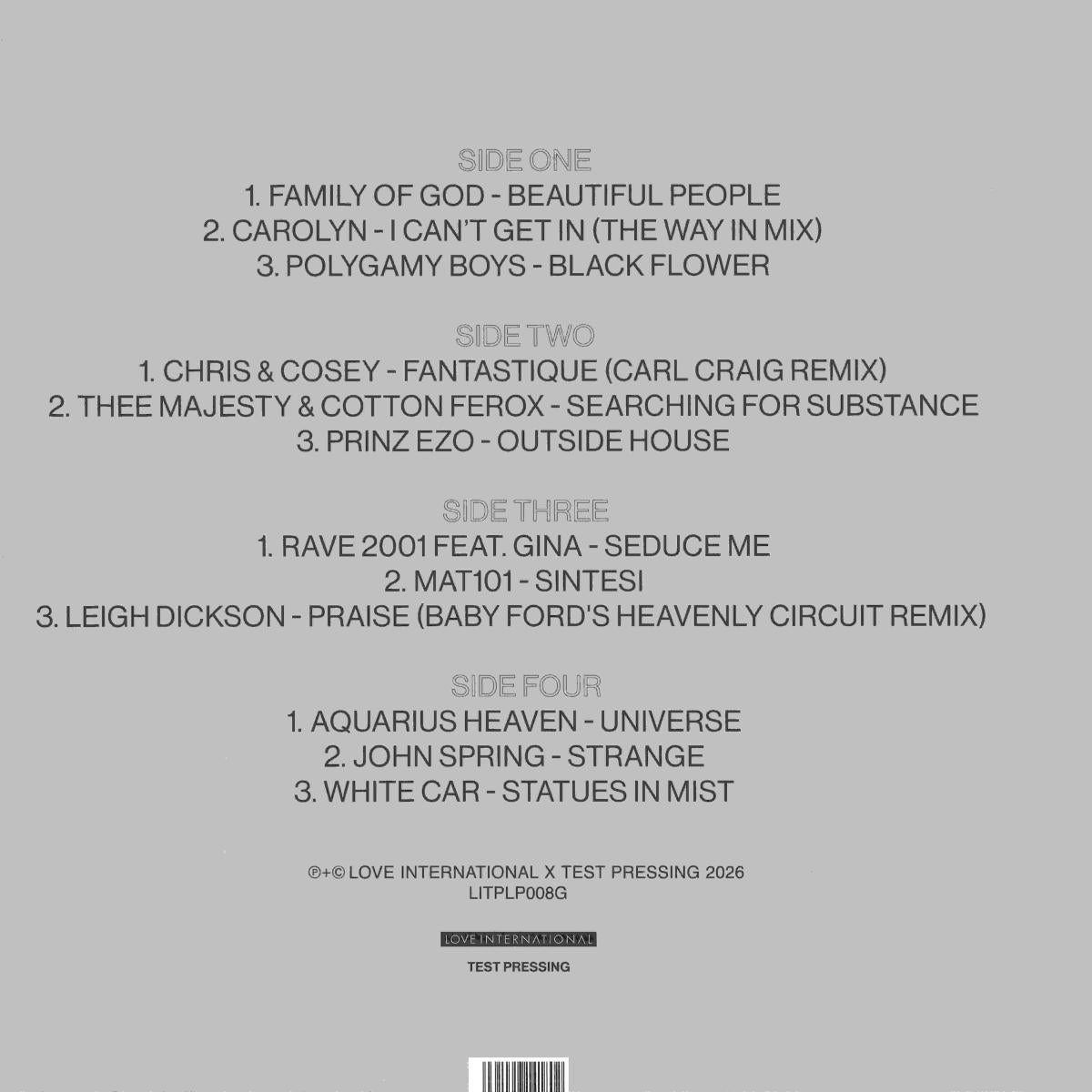 Various - Ivan Smagghe presents: The Sound of Love International #008 (GREEN VINYL 2x12" Love International Recordings x Test Pressing LITPLP008G 2026) | NEW-